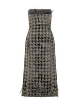 Diesel Long Bustier Dress in Houndstooth - COLLEZIONE TEAM EC | $store$