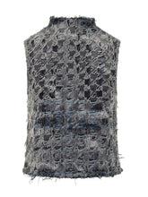 Diesel Multitone Frayed Denim Vest - COLLEZIONE TEAM EC | $store$