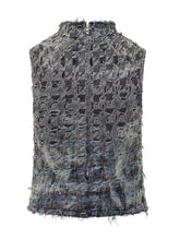 Diesel Multitone Frayed Denim Vest - COLLEZIONE TEAM EC | $store$