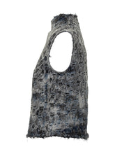 Diesel Multitone Frayed Denim Vest - COLLEZIONE TEAM EC | $store$