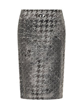 Diesel Houndstooth Distressed Pencil Skirt - COLLEZIONE TEAM EC | $store$