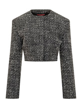 Diesel Giacca Cropped in Tweed Nero e Grigio - Abbigliamento Donna | $store$