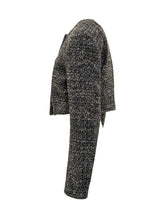 Diesel Giacca Cropped in Tweed Nero e Grigio - Abbigliamento Donna | $store$