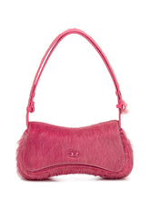 Diesel Pink Faux Fur Shoulder Bag with Logo - COLLEZIONE TEAM EC | $store$