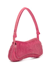 Diesel Pink Faux Fur Shoulder Bag with Logo - COLLEZIONE TEAM EC | $store$