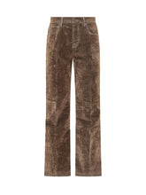 Amiri Brown Velvet Straight-Leg Pants - Amiri | $store$