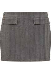 Ferragamo Minigonna in Lana Grigia - Abbigliamento Donna | $store$