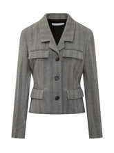 Ferragamo Giacca in Lana Grigia - Abbigliamento Donna | $store$