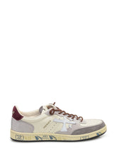 Premiata White and Grey Leather Suede Sneakers - COLLEZIONE TEAM EC | $store$