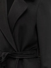 Cinzia Rocca Black Long Cashmere Coat with Belt - COLLEZIONE TEAM EC | $store$