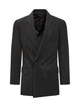 Tom Ford Giacca Doppiopetto in Lana Nera - Abbigliamento Uomo | $store$