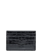 Tom Ford Porta Carte in Pelle Nera Effetto Coccodrillo - Accessori Uomo | $store$