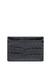 Tom Ford Porta Carte in Pelle Nera Effetto Coccodrillo - Accessori Uomo | $store$