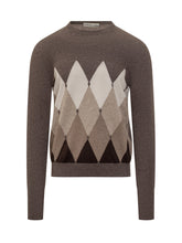 Maglione Ballantyne in Lana Marrone con Motivo Argyle - Abbigliamento Uomo | $store$