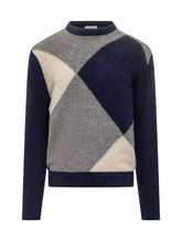 Ballantyne Wool Sweater with Blue and Grey Geometric Pattern - Ballantyne | $store$