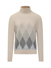 Ballantyne Beige Wool Turtleneck with Argyle Pattern - Ballantyne | $store$