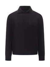 Maglione Ballantyne in Lana Blu con Colletto e Taschino - Abbigliamento Uomo | $store$