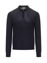 Polo Ballantyne in Lana Blu Maniche Lunghe - Abbigliamento Uomo | $store$