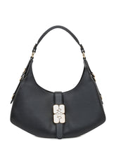 Ganni Leather Shoulder Bag with Logo Clasp - COLLEZIONE TEAM EC | $store$