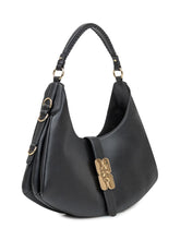 Ganni Leather Shoulder Bag with Logo Clasp - COLLEZIONE TEAM EC | $store$