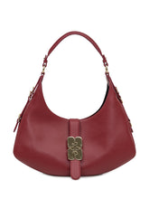 Ganni Red Leather Shoulder Bag with Logo Clasp - COLLEZIONE TEAM EC | $store$