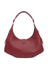 Ganni Red Leather Shoulder Bag with Logo Clasp - COLLEZIONE TEAM EC | $store$