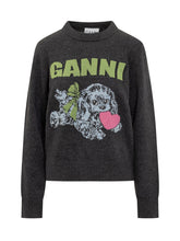 Ganni Sweater with Dog Graphic - COLLEZIONE TEAM EC | $store$