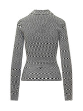 Ganni Maglia Jacquard a Maniche Lunghe con Bottoni - Abbigliamento Donna | $store$