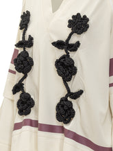 Ganni Cream Sporty Sweater with Floral Embroidery - COLLEZIONE TEAM EC | $store$
