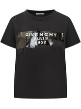 T-Shirt Givenchy Nera con Logo Paris 1952 - Abbigliamento Donna | $store$