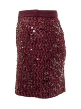 Pinko Gimme Bordeaux Mini Skirt with Sequins - COLLEZIONE TEAM EC | $store$