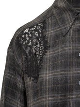 Pinko Reina Checked Shirt with Black Lace - COLLEZIONE TEAM EC | $store$