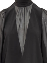 Abito Corto Pinko Nero con Maniche Trasparenti - Abbigliamento Donna | $store$