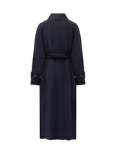 Weekend Max Mara Double-Breasted Navy Wool Coat with Belt - COLLEZIONE TEAM EC | $store$