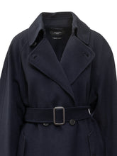 Weekend Max Mara Double-Breasted Navy Wool Coat with Belt - COLLEZIONE TEAM EC | $store$