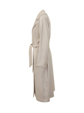 Weekend Max Mara Ivory Wool Coat with Belt - COLLEZIONE TEAM EC | $store$