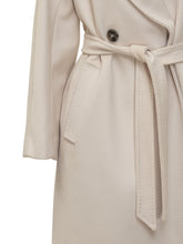Weekend Max Mara Ivory Wool Coat with Belt - COLLEZIONE TEAM EC | $store$