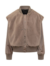 Wool Blend Bomber Jacket with Satin Sleeves Boss - Boss | $store$