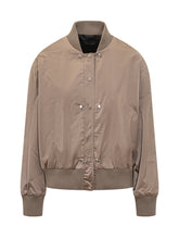 Wool Blend Bomber Jacket with Satin Sleeves Boss - Boss | $store$