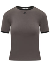 Courrèges T-Shirt Slim Fit con Logo Ricamato - Abbigliamento Donna | $store$