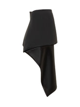 Courrèges Gonna Mini Asimmetrica Nera - Abbigliamento Donna | $store$