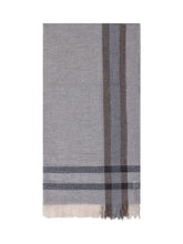 D'Aniello Sciarpa Grigia con Righe e Frange - Accessori Donna | $store$