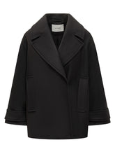 Ivy Oak Oversized Black Coat with Lapels - COLLEZIONE TEAM EC | $store$