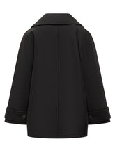 Ivy Oak Oversized Black Coat with Lapels - COLLEZIONE TEAM EC | $store$