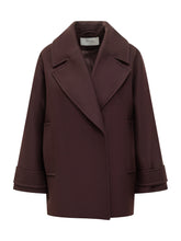 Ivy Oak Oversized Bordeaux Coat with Lapels - COLLEZIONE TEAM EC | $store$