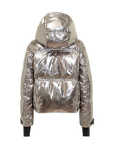 Metallic Puffer Jacket with Hood - COLLEZIONE TEAM EC | $store$