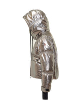 Metallic Puffer Jacket with Hood - COLLEZIONE TEAM EC | $store$