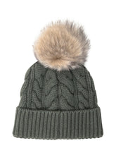 Moncler Beanie Verde con Pompon in Pelliccia - Accessori Donna | $store$