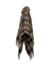 Moncler Checked Poncho with Faux Fur Collar - COLLEZIONE TEAM EC | $store$