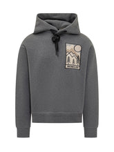 Moncler Grenoble Grey Hoodie with Patch - COLLEZIONE TEAM EC | $store$